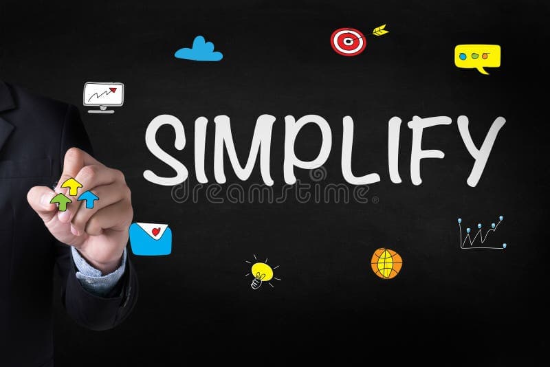 Businessman drawing a simplified flowchart on a dark background, representing clarity and problem-solving.